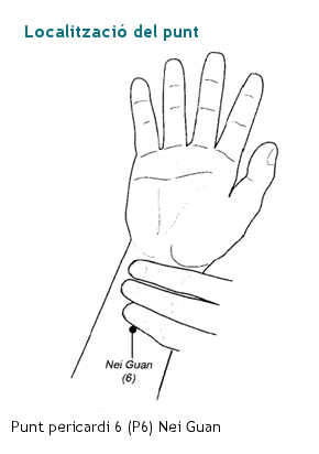 Digitopressi&oacute; al punt d'acupuntura pericardi