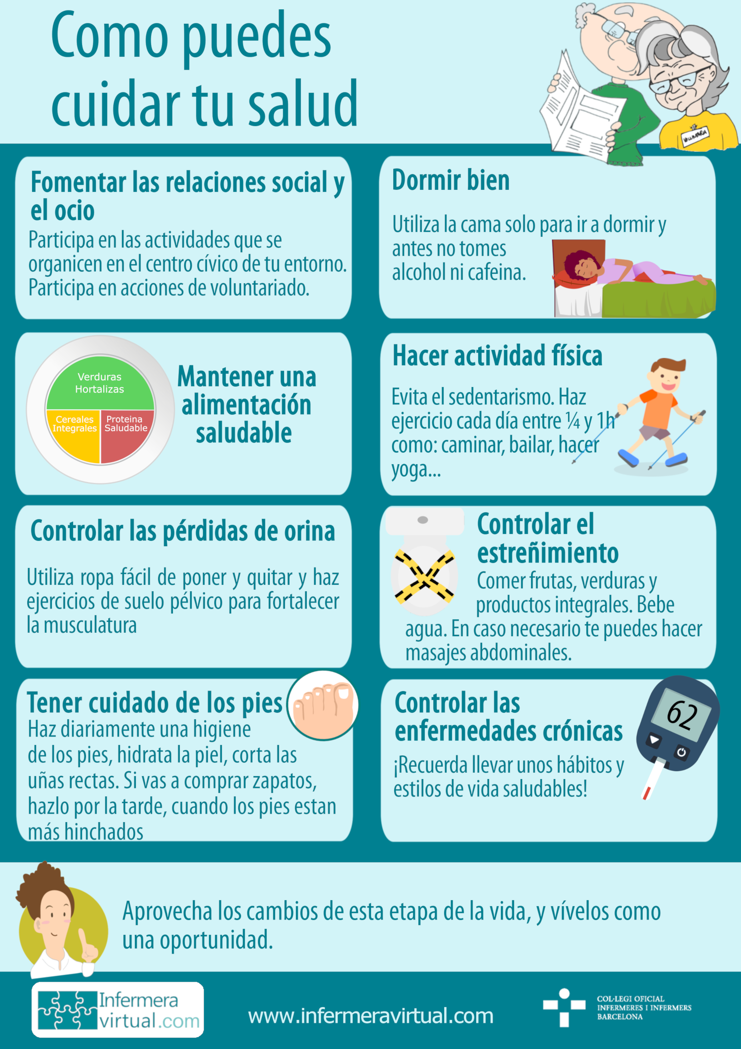 Infograf&iacute;a consejos para cuidar tu salud