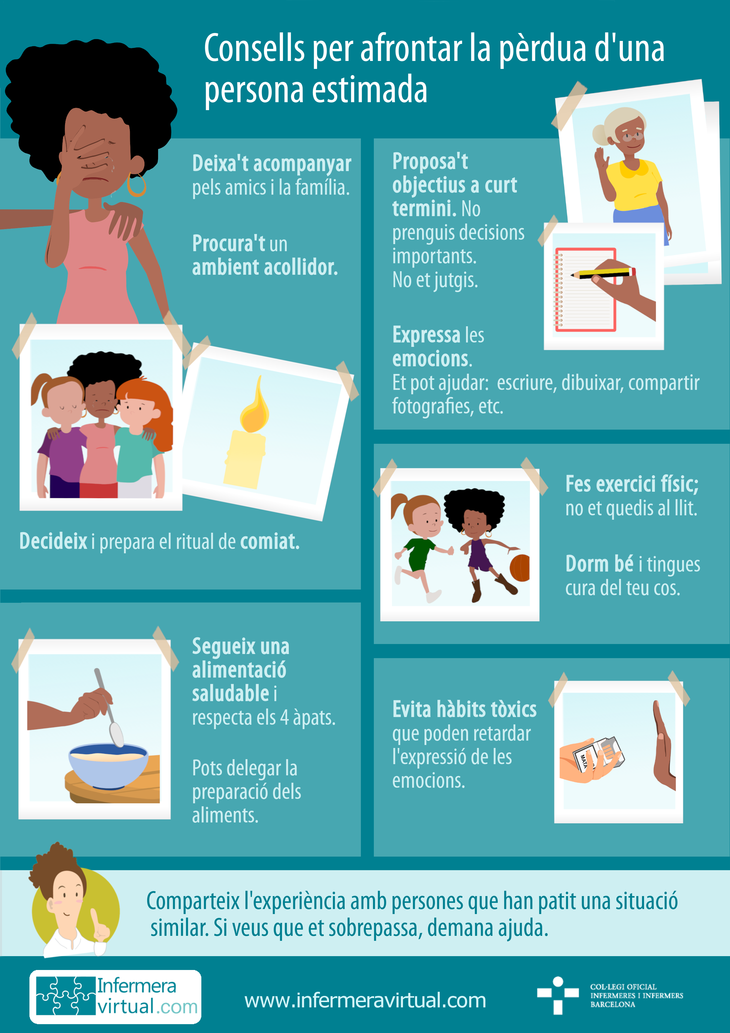 Infograf&iacute;a Consells per afrontar una p&egrave;rdua