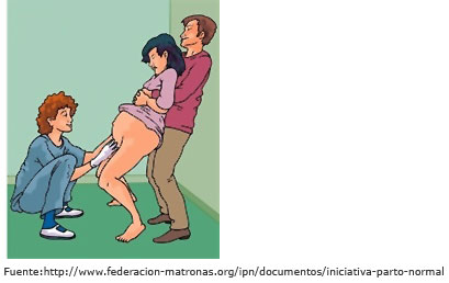 Hombre aguantando por detr&aacute;s a una mujer de pie 